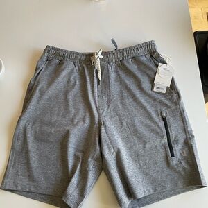 Vuori Men's Heather Gray Athletic Shorts 8”